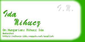 ida mihucz business card
